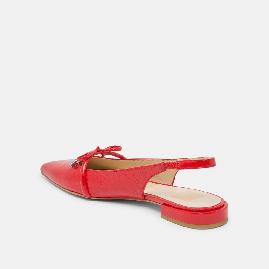 payge flats chili crinkle patent