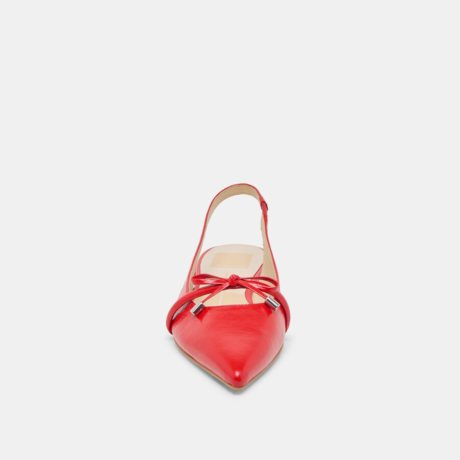 payge flats chili crinkle patent