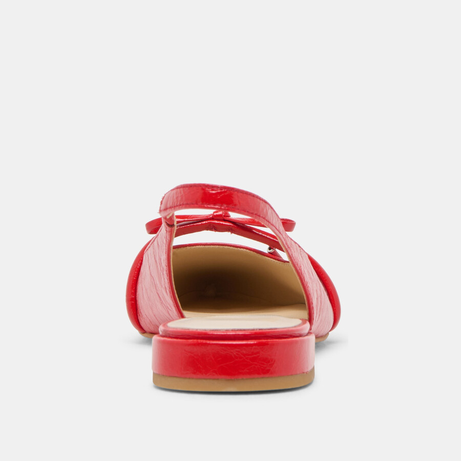 payge flats chili crinkle patent
