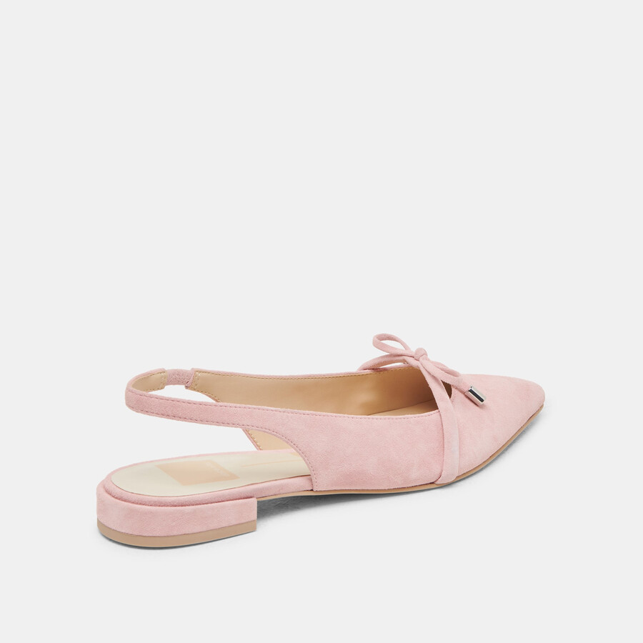 payge flats petal pink suede