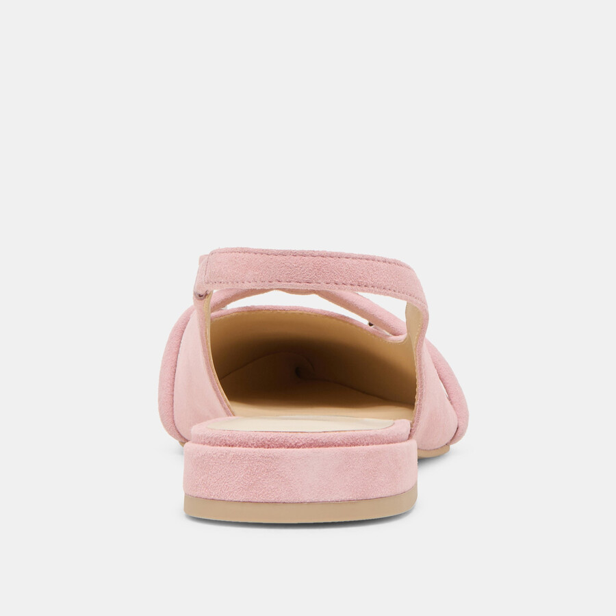 payge flats petal pink suede