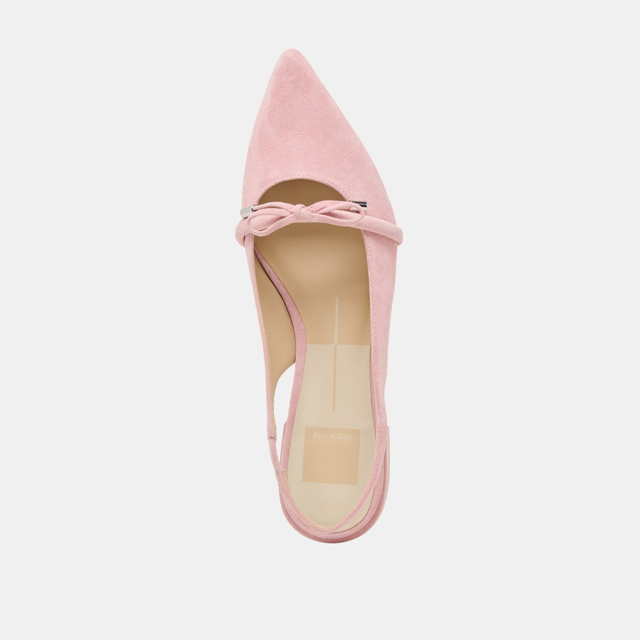payge flats petal pink suede