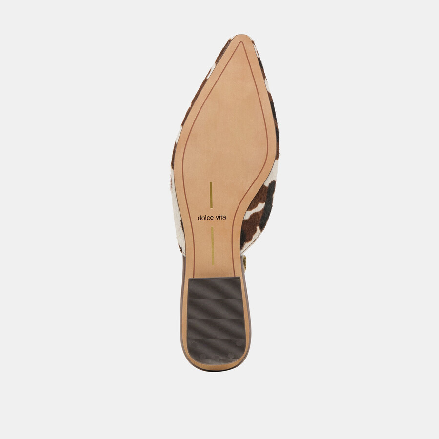 elm flats cocoa taurus calf hair
