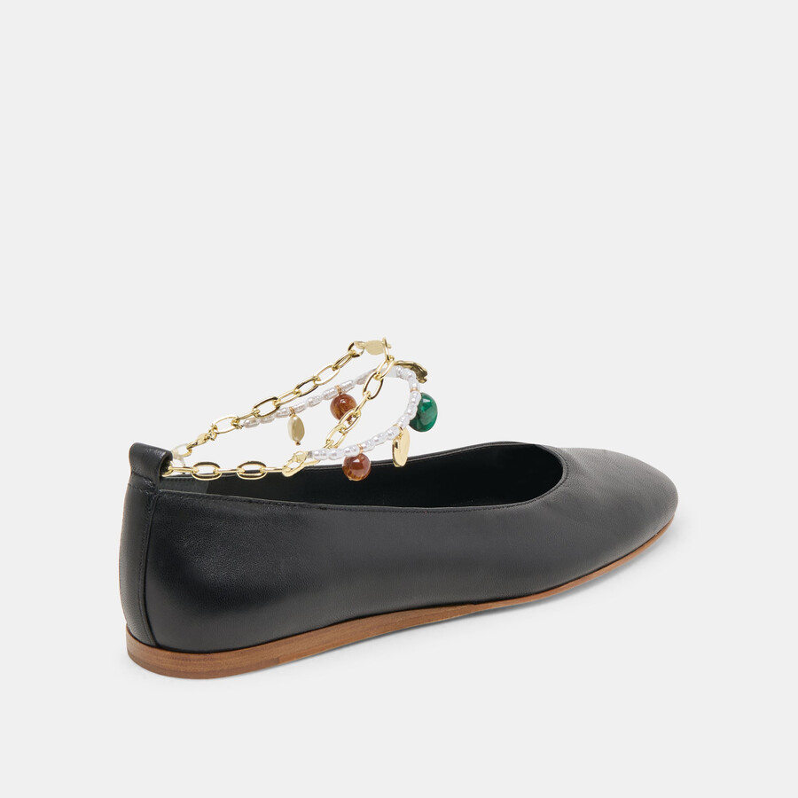 baiden ballet flats black leather