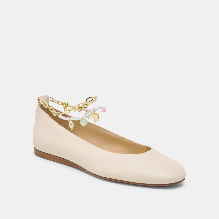 baiden ballet flats bone leather