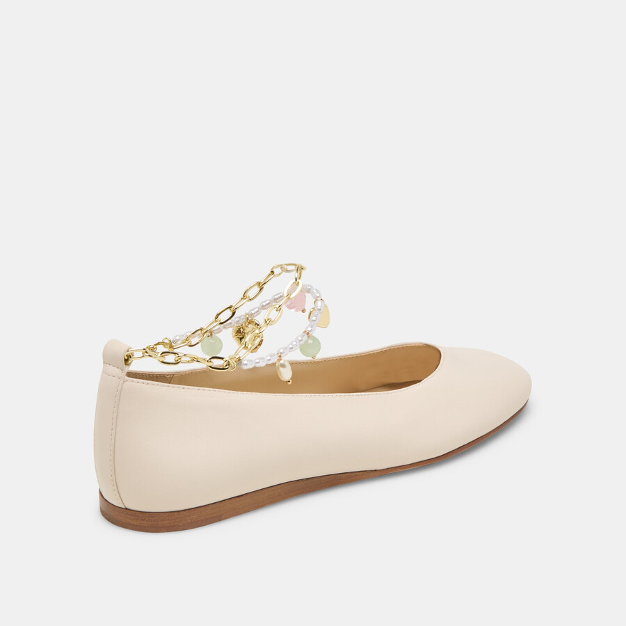 baiden ballet flats bone leather
