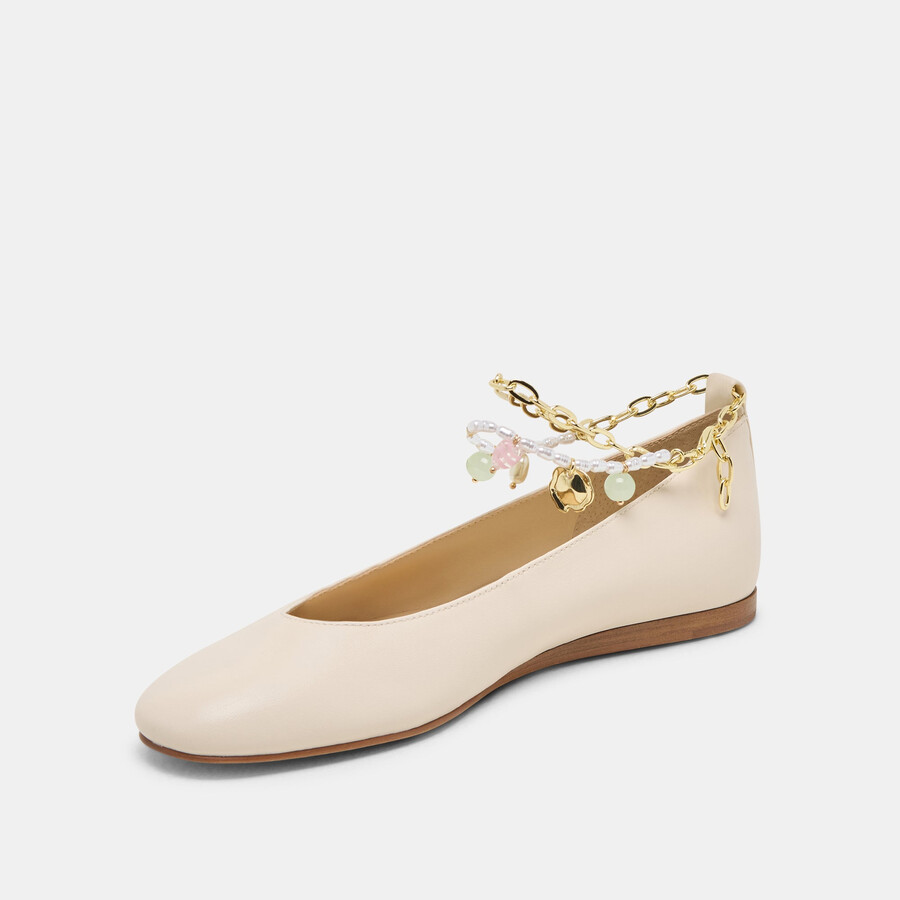 baiden ballet flats bone leather