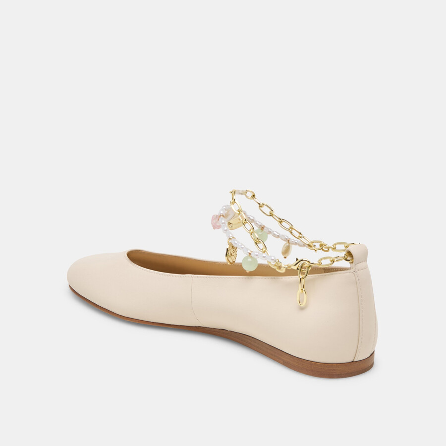 baiden ballet flats bone leather