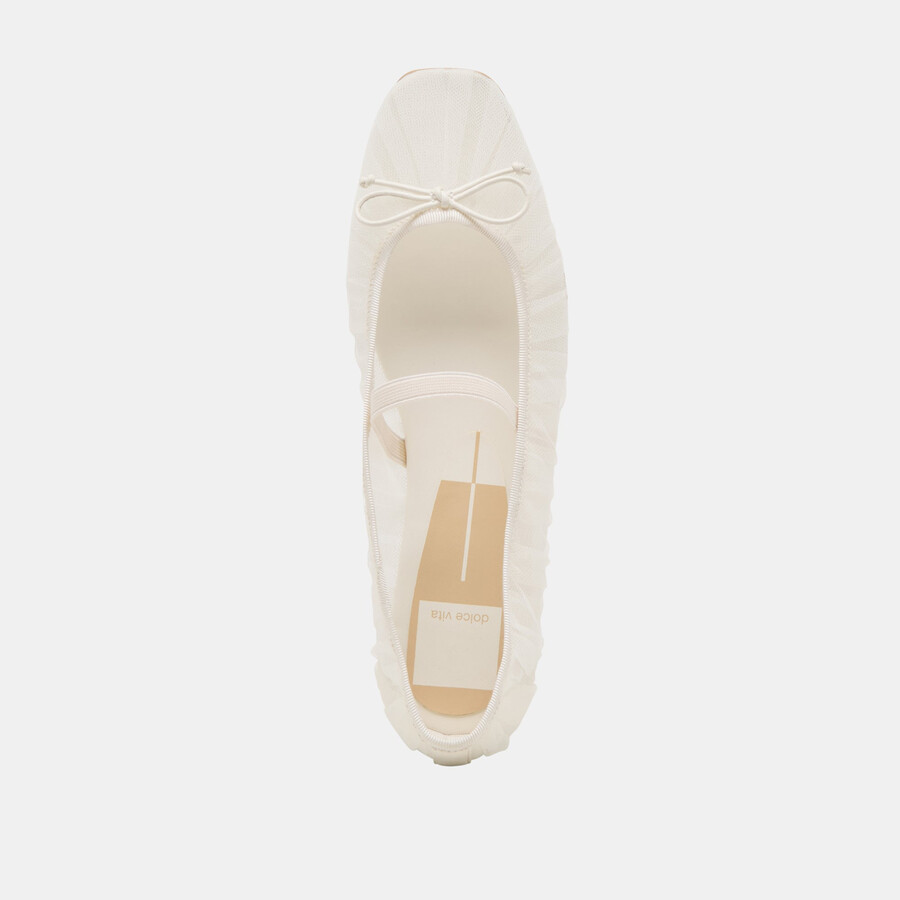 raeven ballet flats white tulle