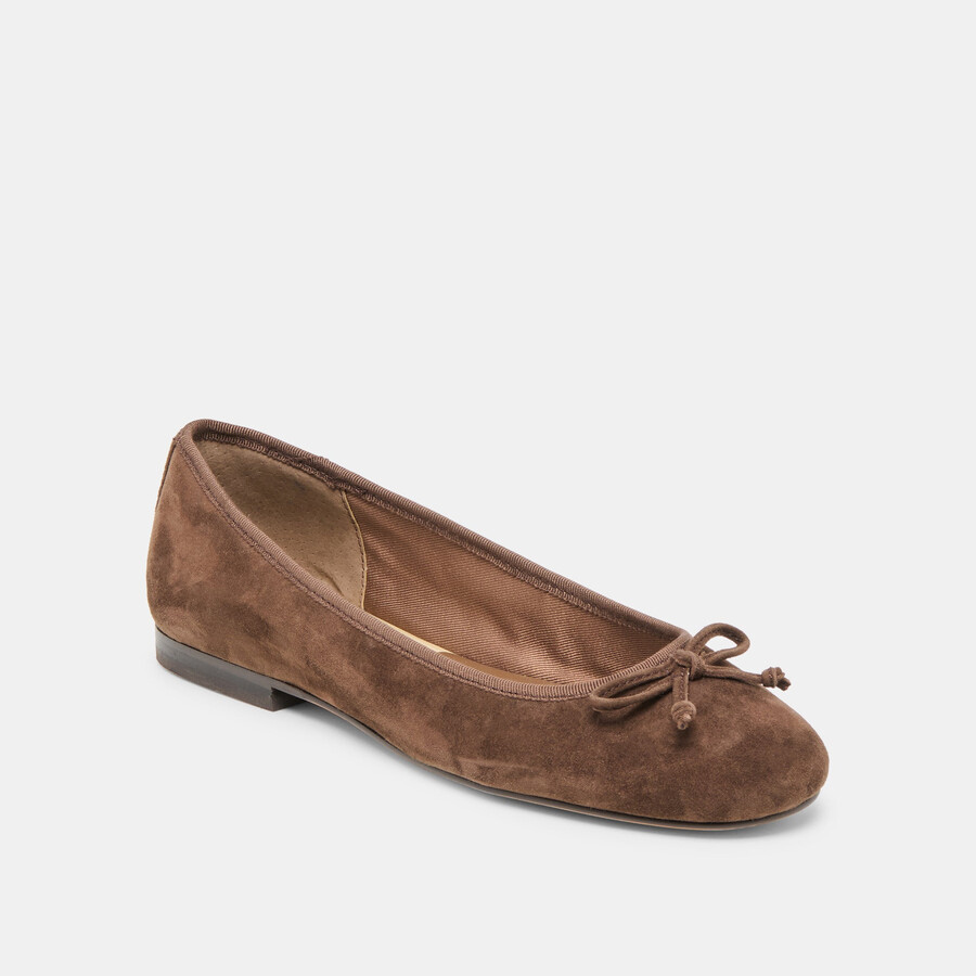 ritla ballet flats dk brown suede