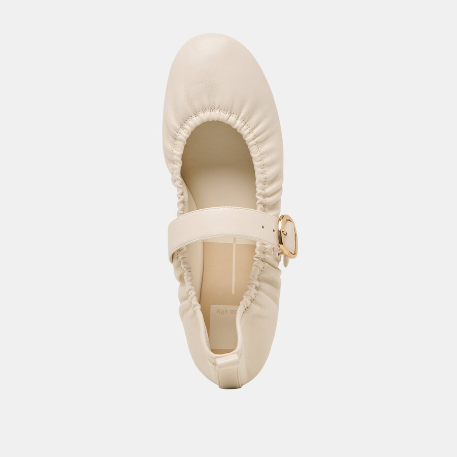 caely ballet flats bone leather