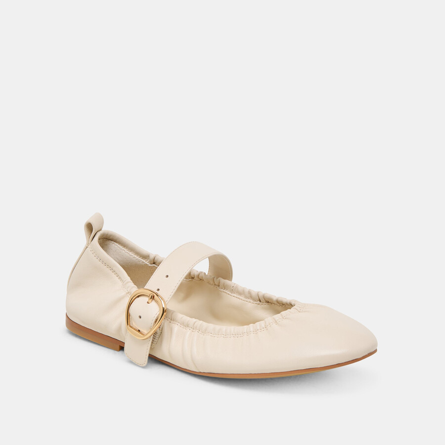 caely ballet flats bone leather