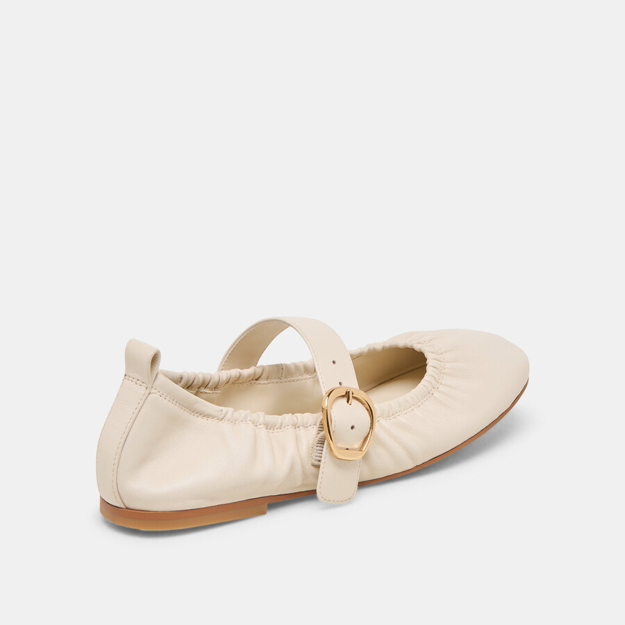 caely ballet flats bone leather