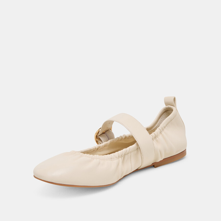 caely ballet flats bone leather