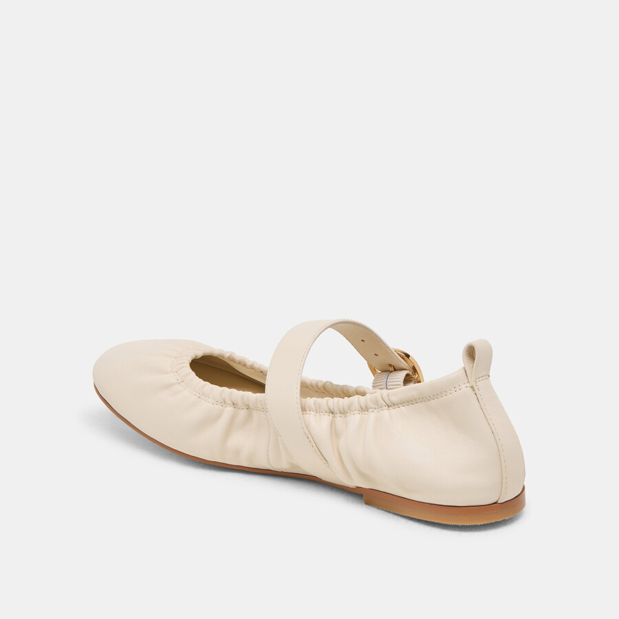 caely ballet flats bone leather