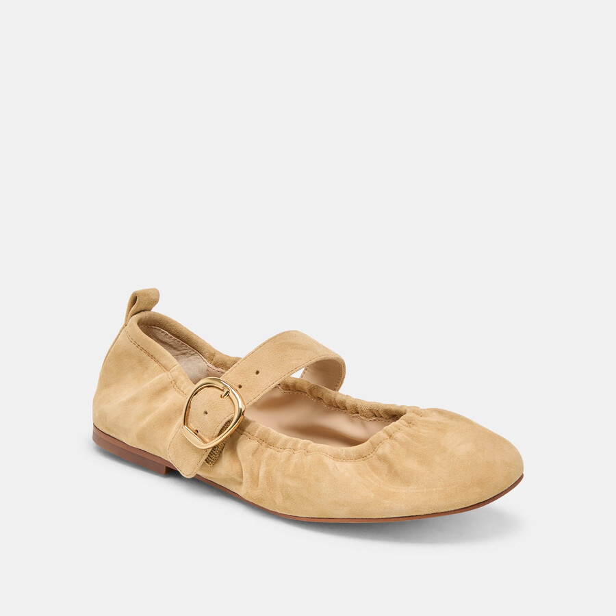 caely ballet flats honey suede