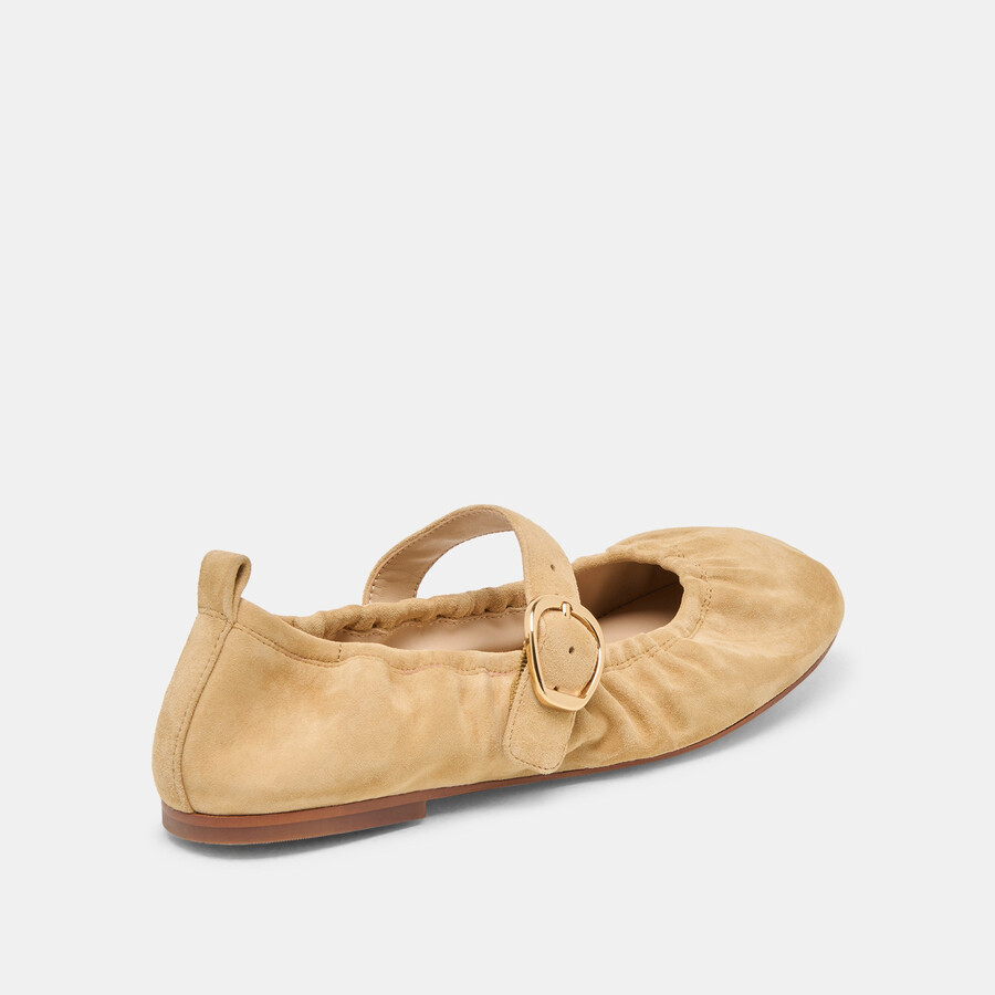 caely ballet flats honey suede