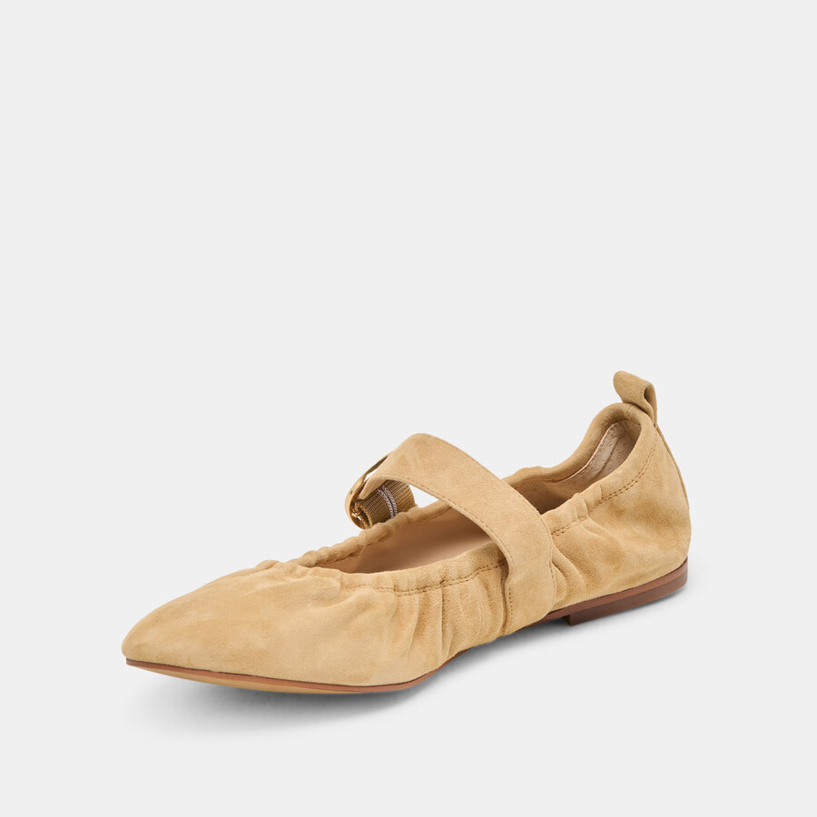 caely ballet flats honey suede