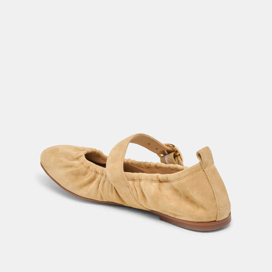 caely ballet flats honey suede