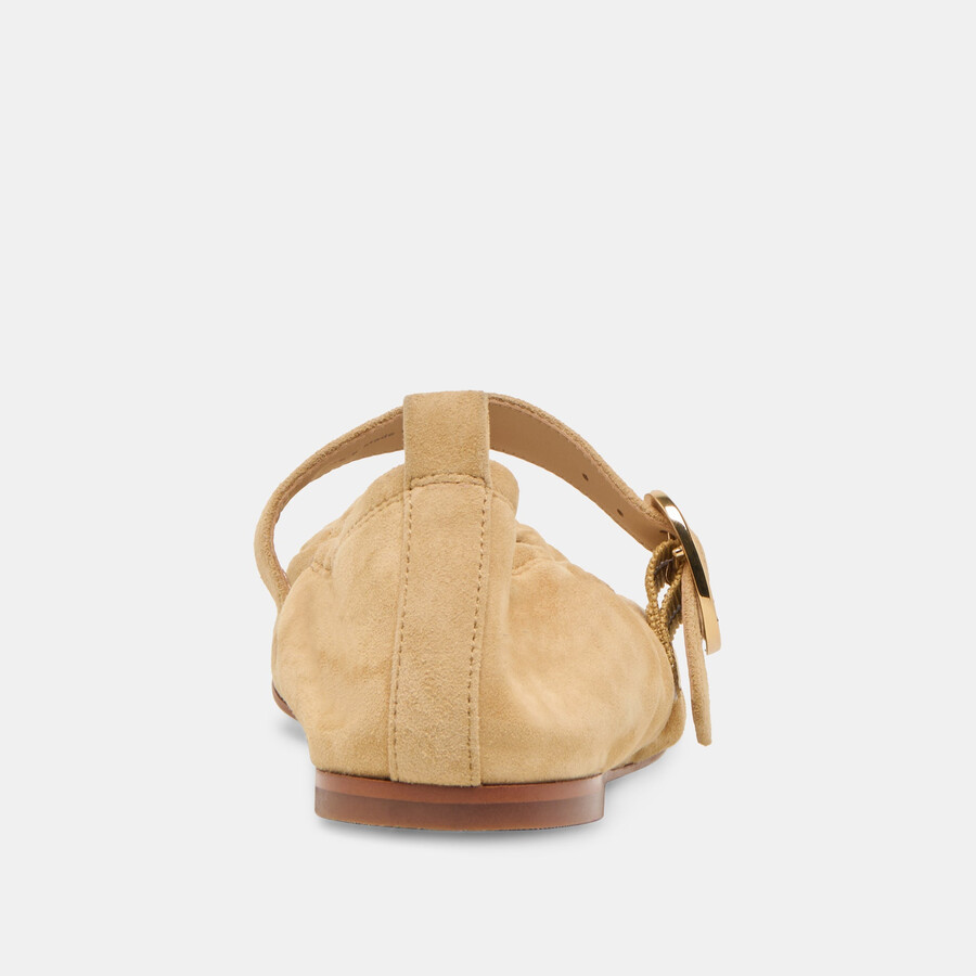 caely ballet flats honey suede