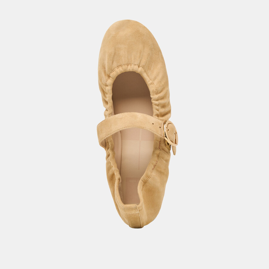 caely ballet flats honey suede
