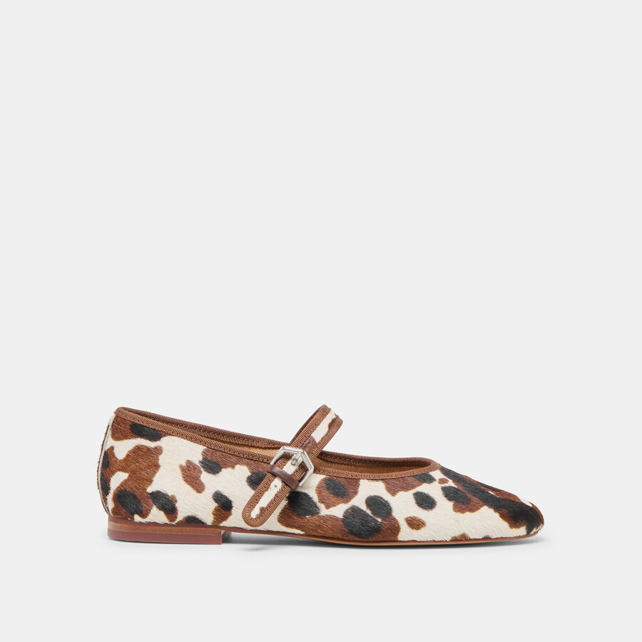roslyn ballet flats cocoa taurus calf hair