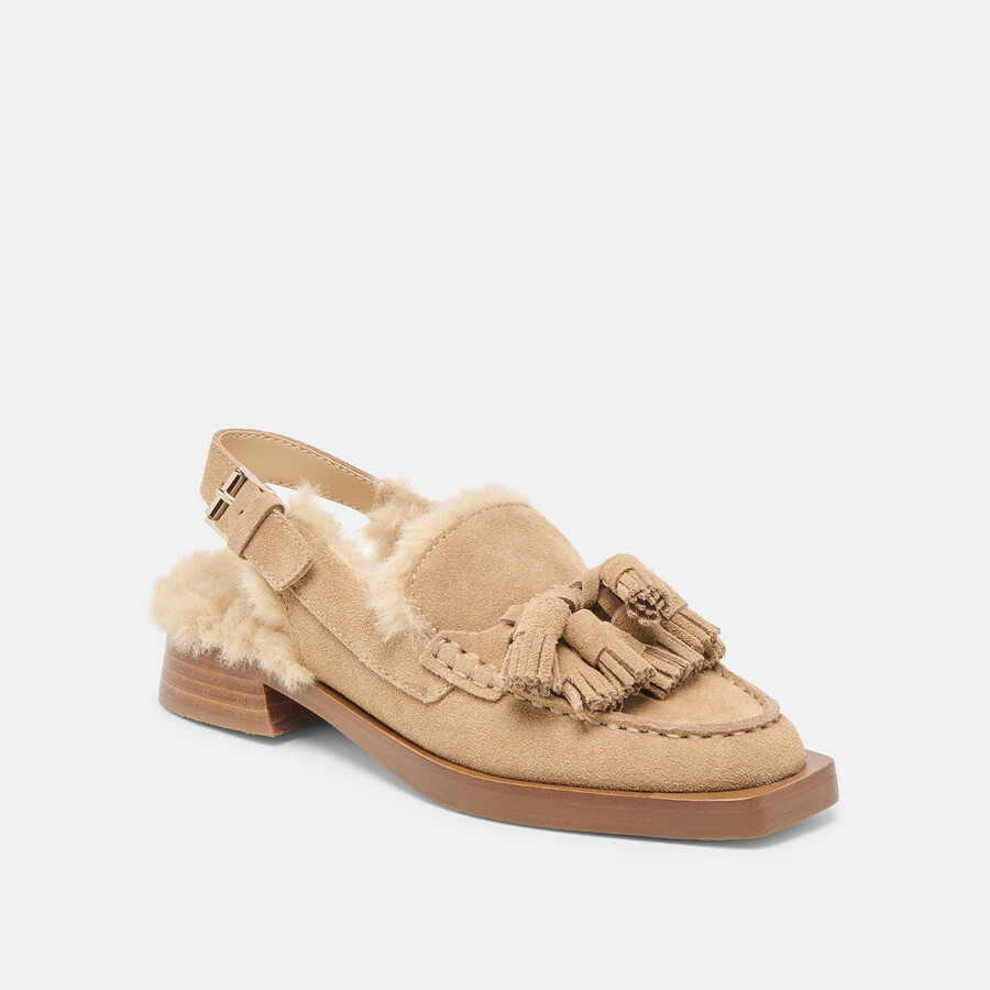 hamlit plush loafers dk taupe suede
