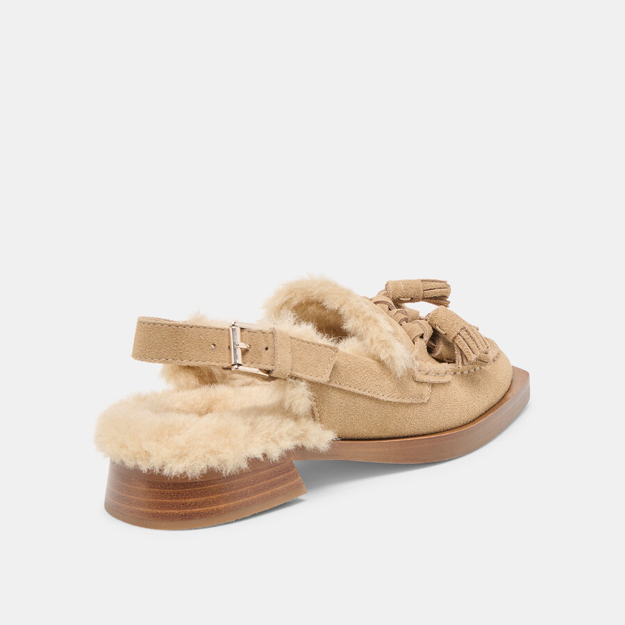 hamlit plush loafers dk taupe suede