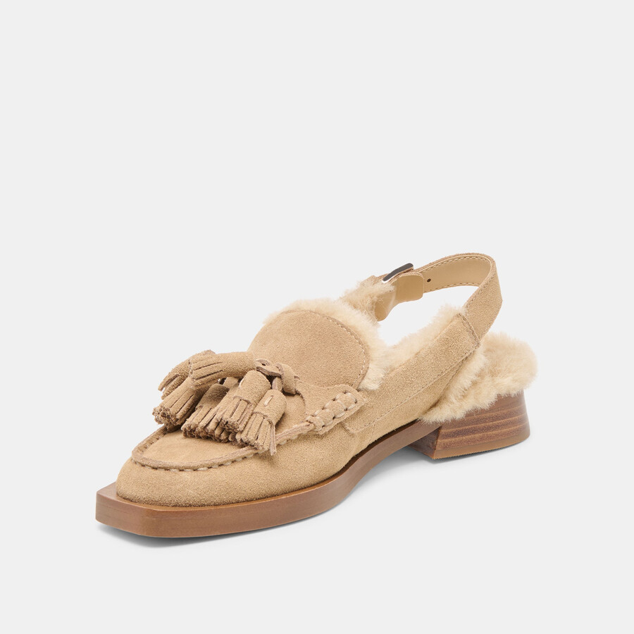 hamlit plush loafers dk taupe suede