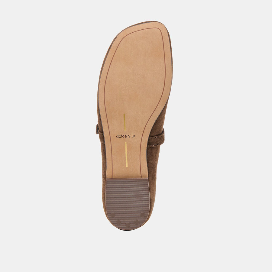 alizza ballet flats dk brown suede