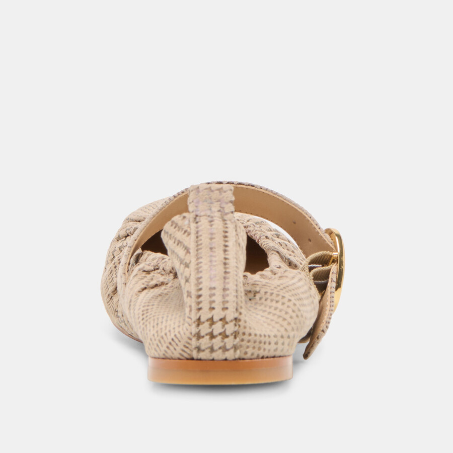 caely ballet flats herringbone printed suede