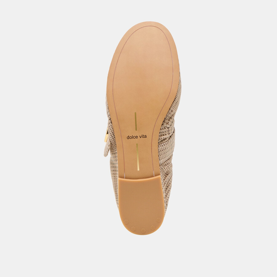 caely ballet flats herringbone printed suede
