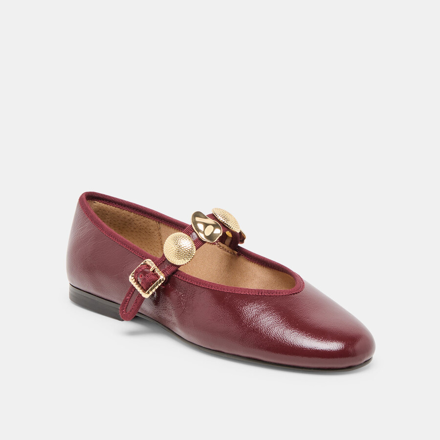 relan ballet flats oxblood leather