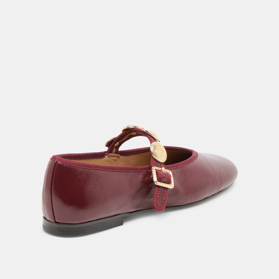 relan ballet flats oxblood leather