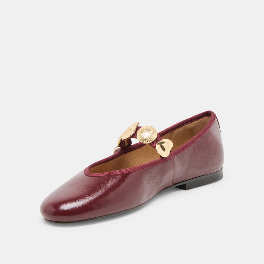 relan ballet flats oxblood leather