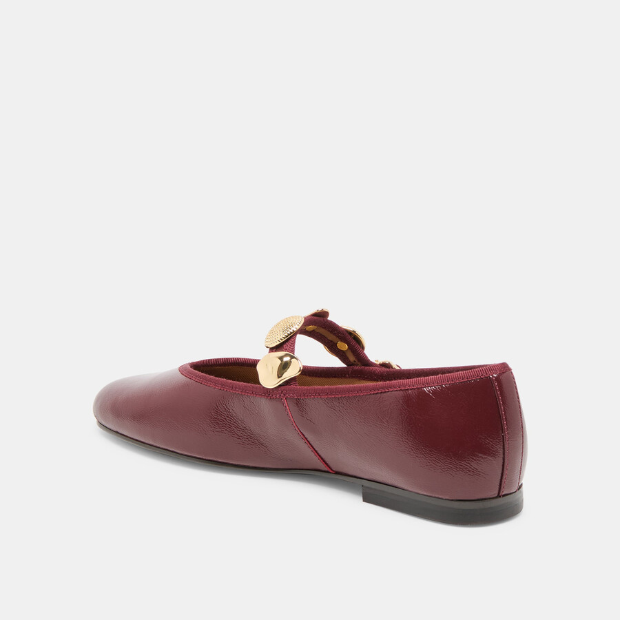 relan ballet flats oxblood leather