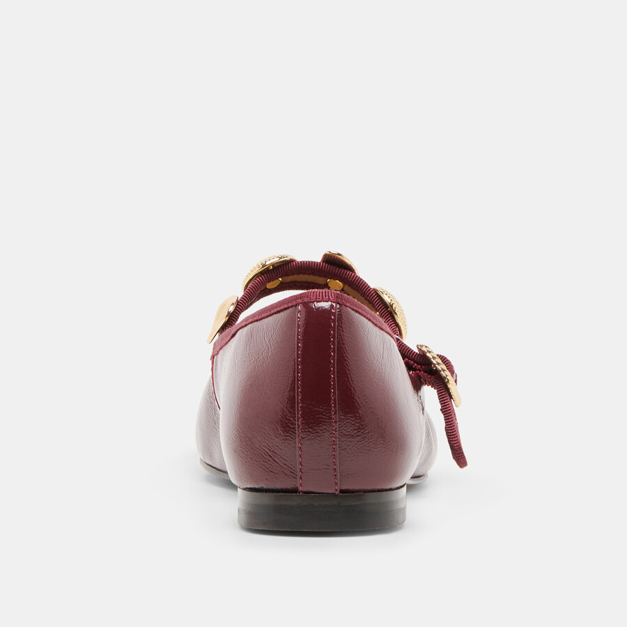 relan ballet flats oxblood leather