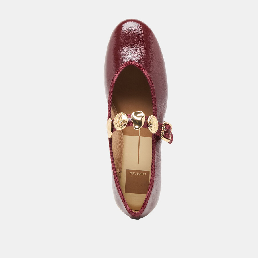 relan ballet flats oxblood leather