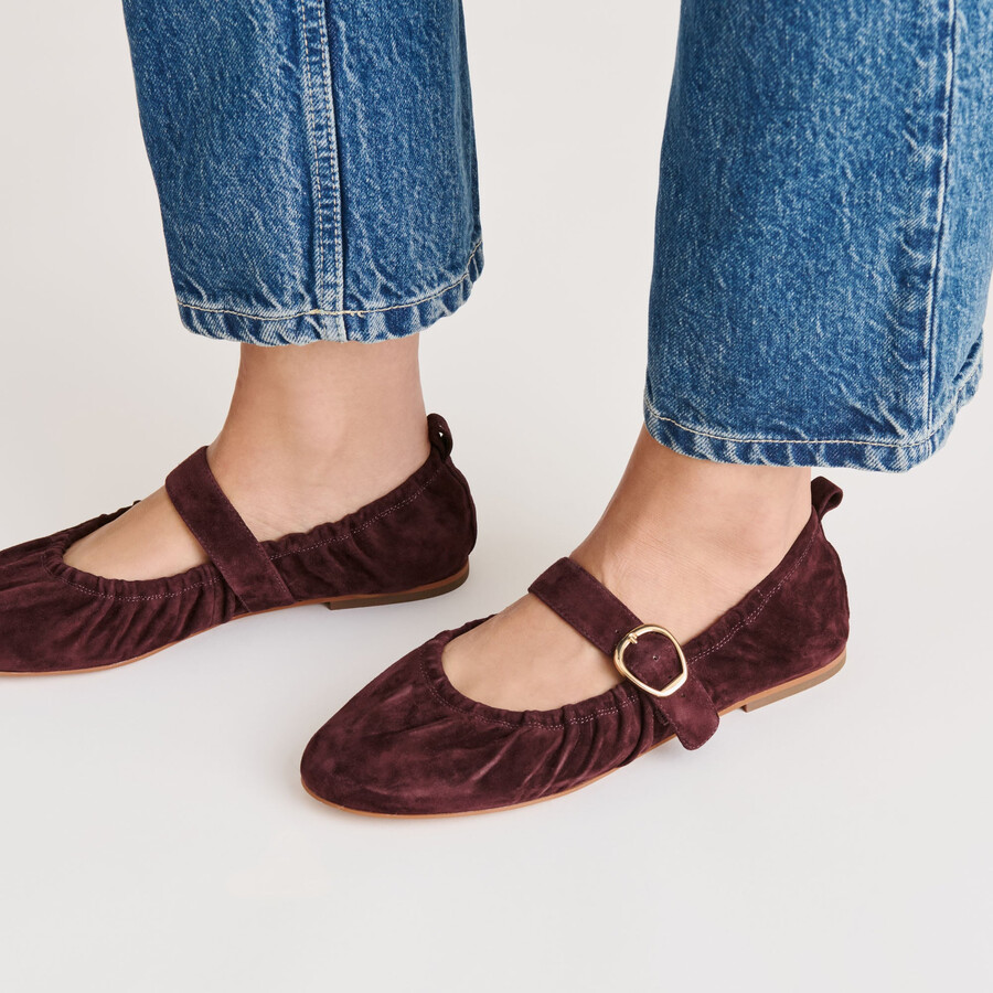 caely ballet flats mulberry suede