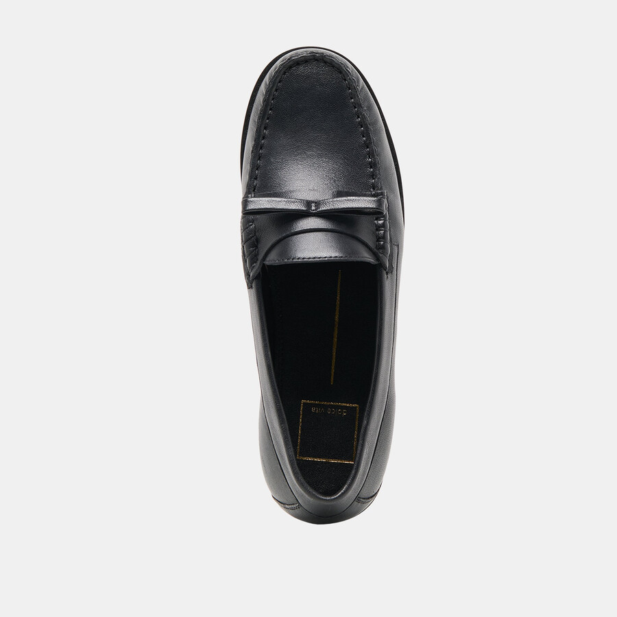 barney loafers black leather