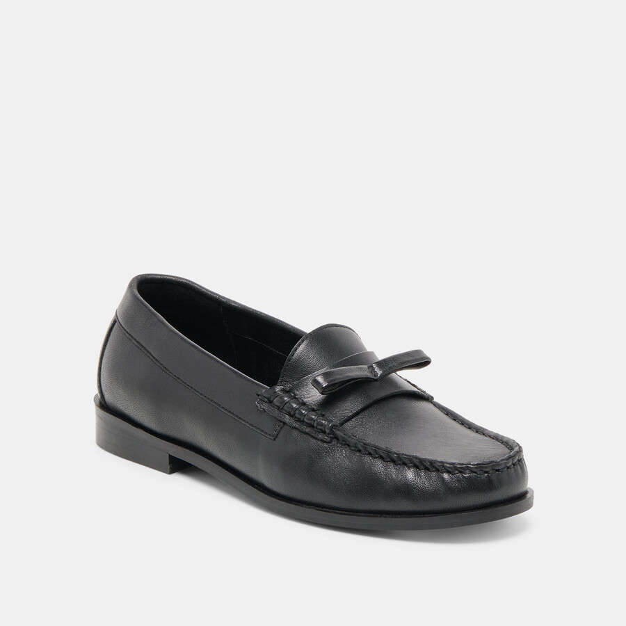 barney loafers black leather