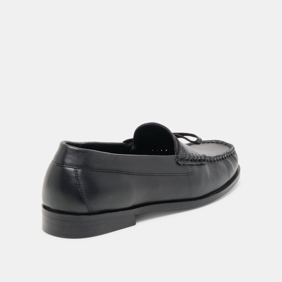 barney loafers black leather