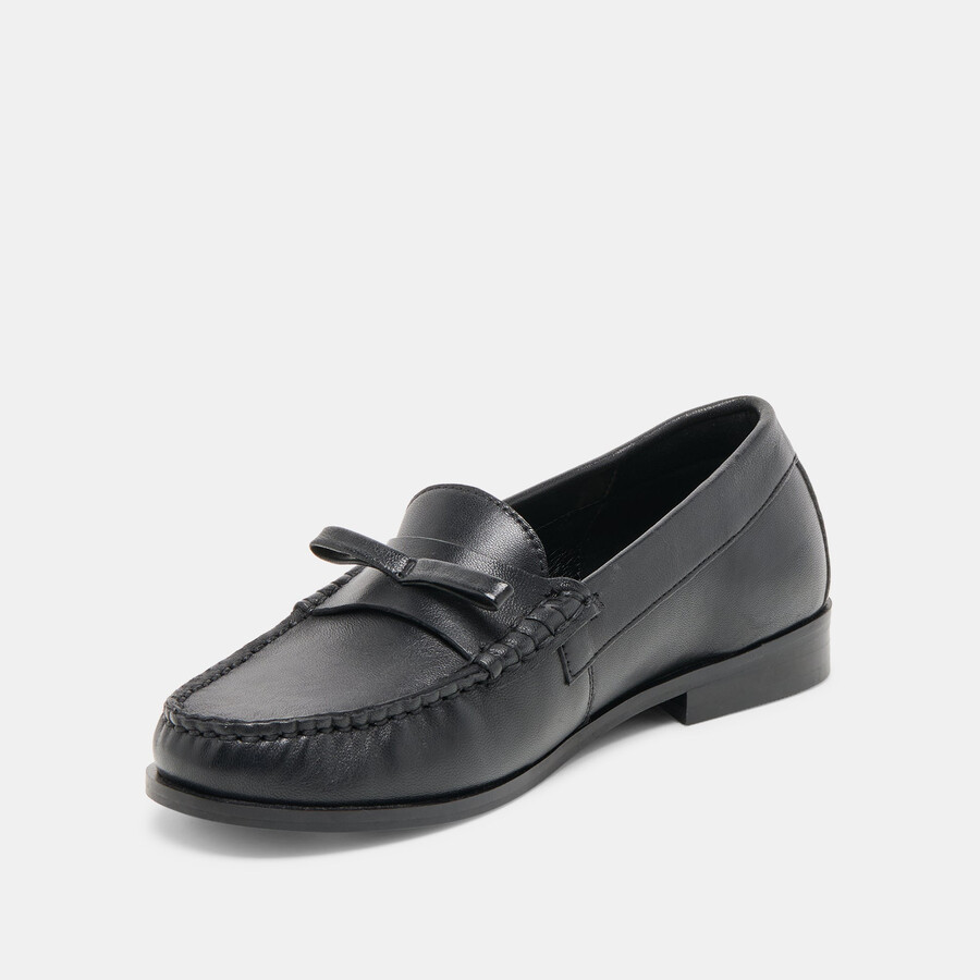 barney loafers black leather