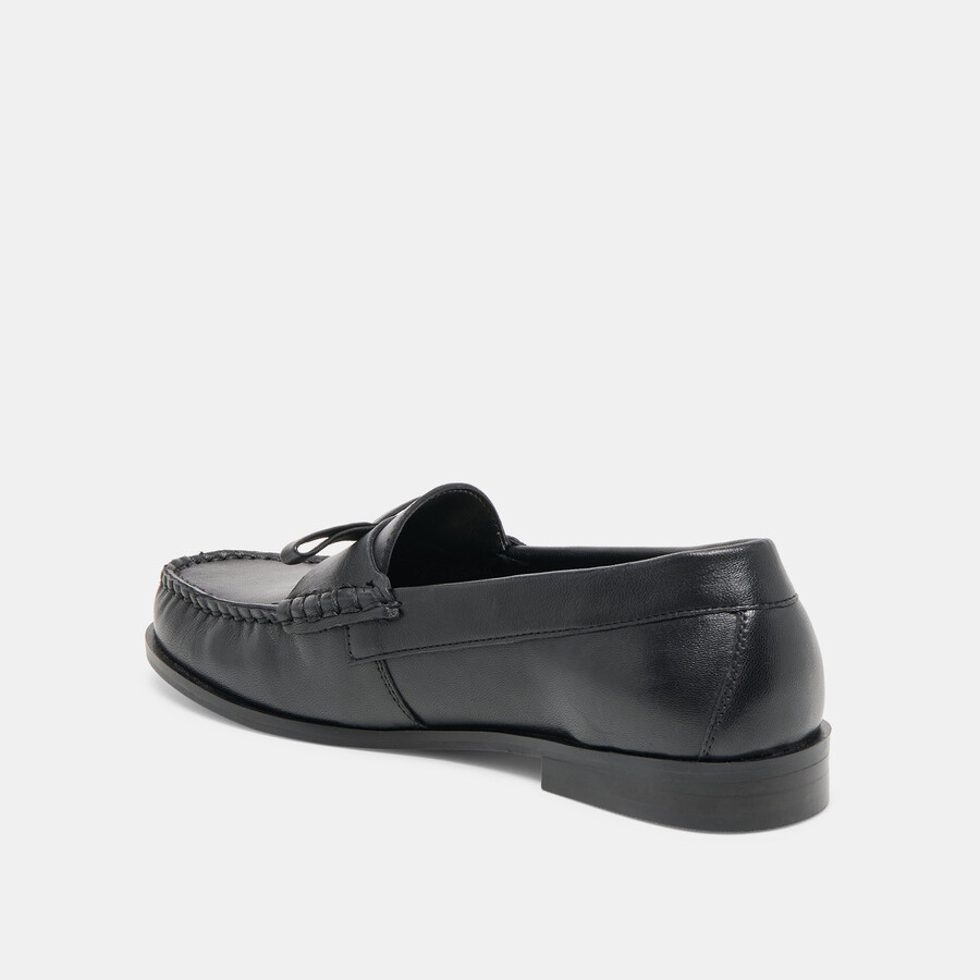 barney loafers black leather