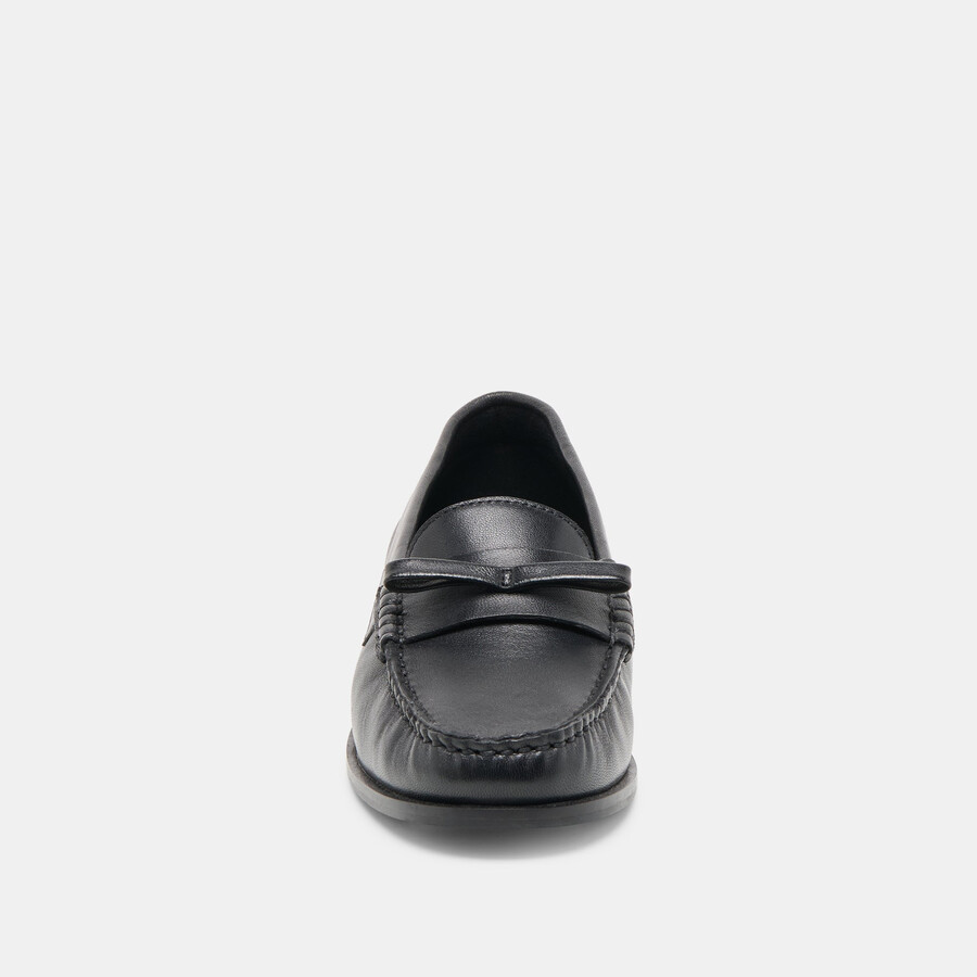 barney loafers black leather