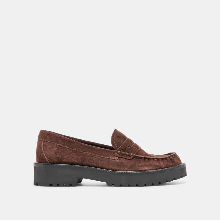 merek loafers dk brown suede