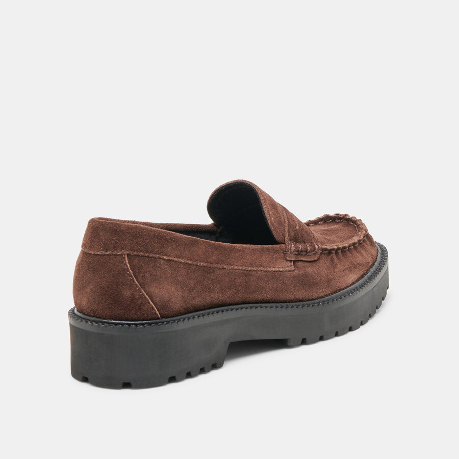 merek loafers dk brown suede