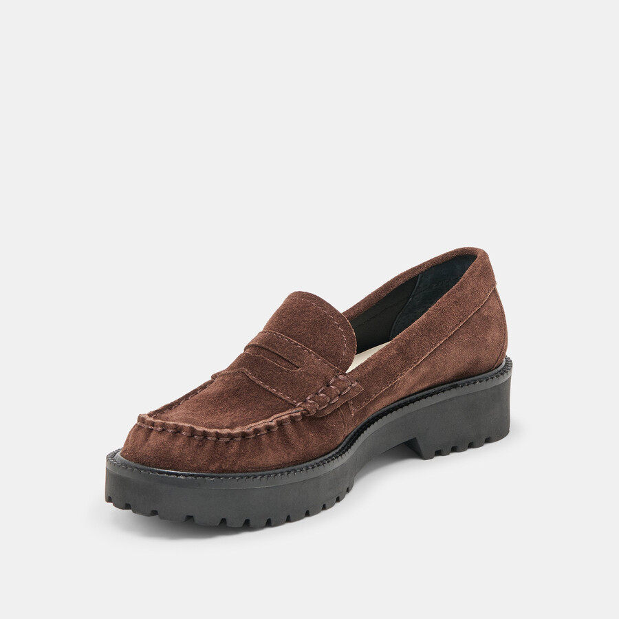 merek loafers dk brown suede