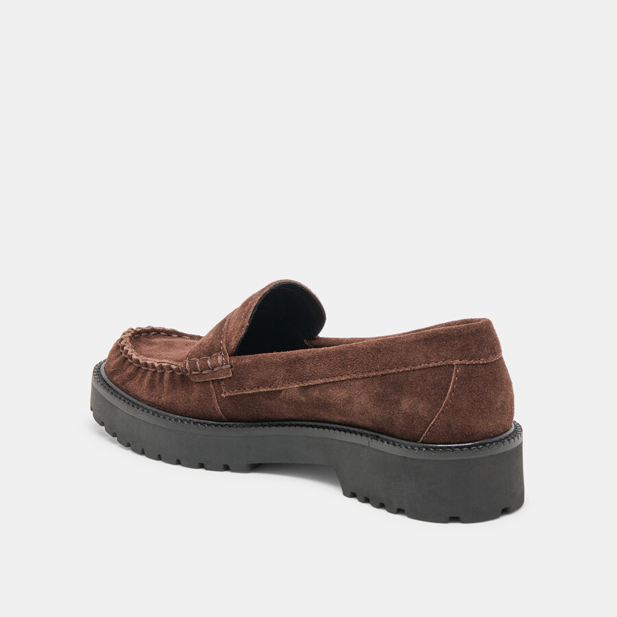 merek loafers dk brown suede