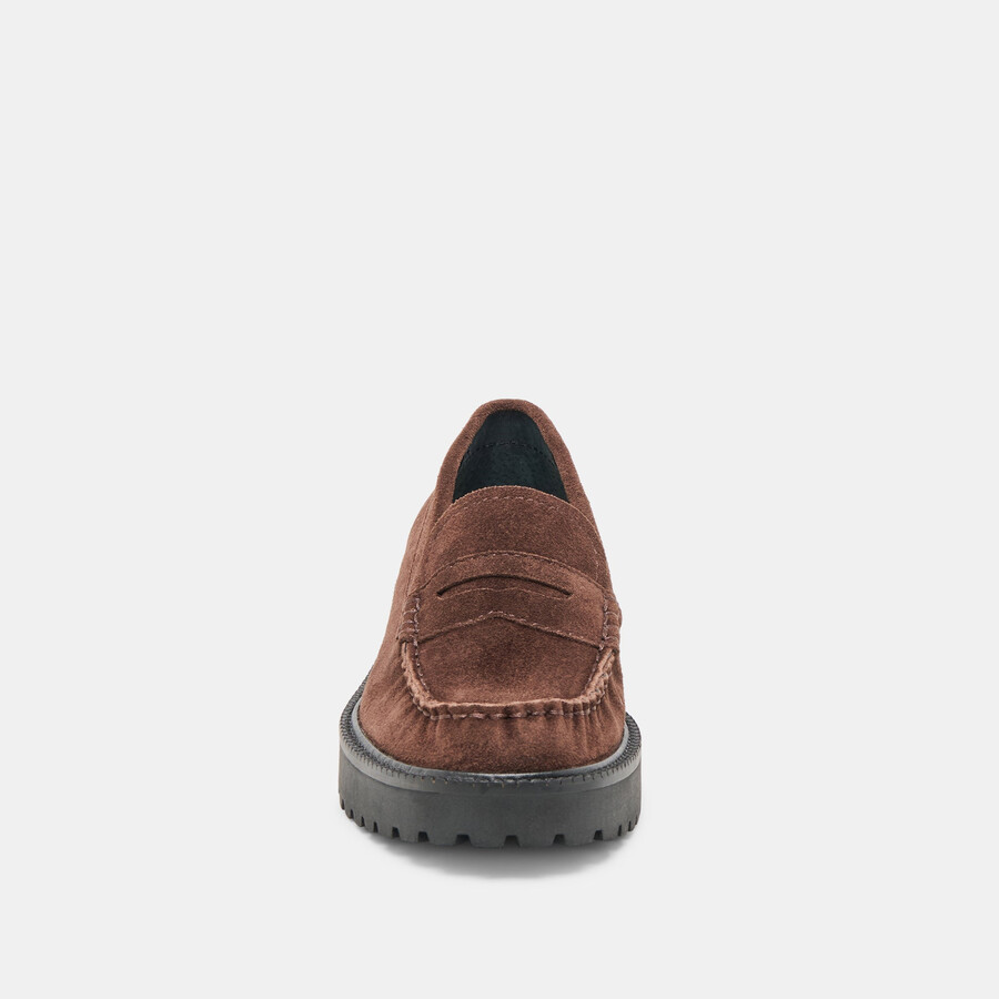 merek loafers dk brown suede
